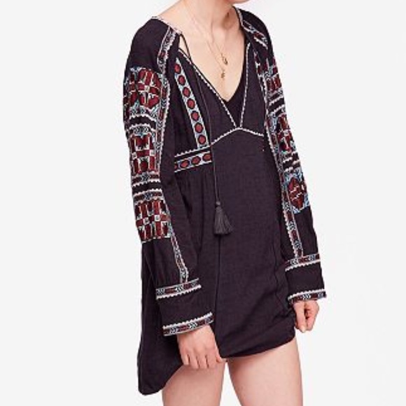 Free People Dresses & Skirts - Free People All My Life Embroidered Boho Dress Sz M